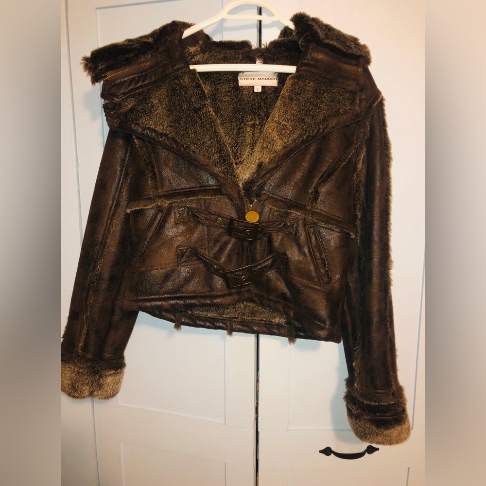 Steve Madden cropped Fur Jacket